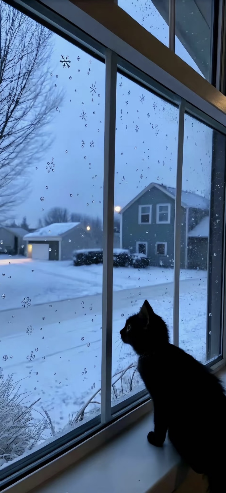 猫猫雪窗